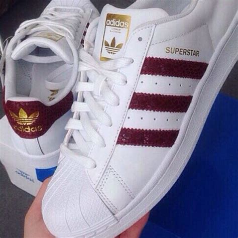 adidas superstar weinrot weiss